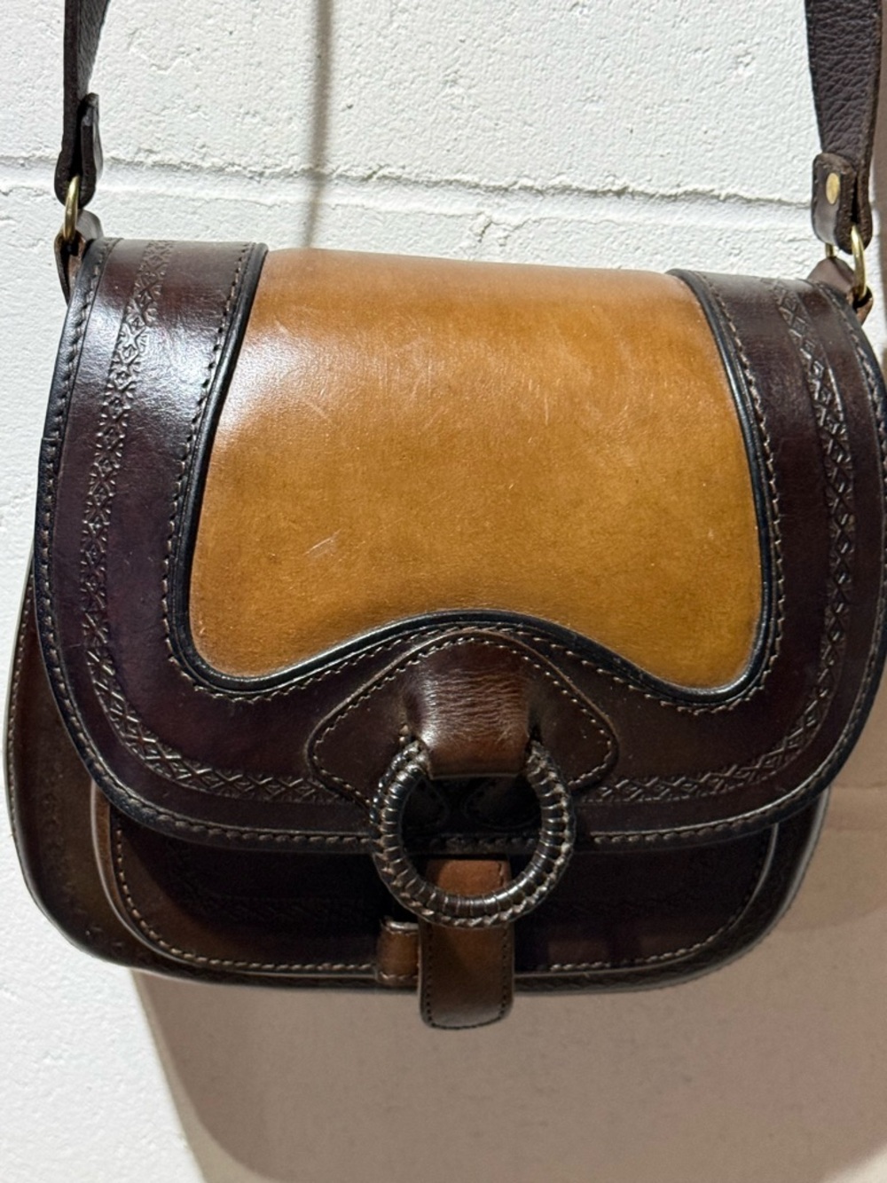 Men's Black Leather Strap with Braided Buckle